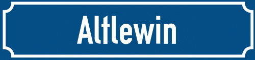 Straßenschild Altlewin