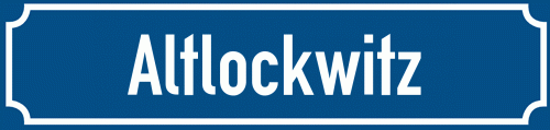 Straßenschild Altlockwitz