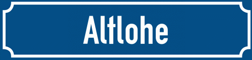 Straßenschild Altlohe