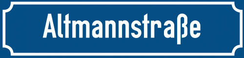 Straßenschild Altmannstraße