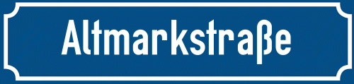 Straßenschild Altmarkstraße zum kostenlosen Download