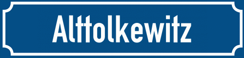 Straßenschild Alttolkewitz