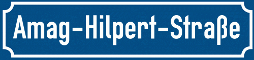 Straßenschild Amag-Hilpert-Straße