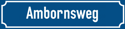 Straßenschild Ambornsweg zum kostenlosen Download
