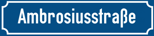 Straßenschild Ambrosiusstraße