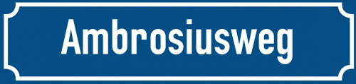 Straßenschild Ambrosiusweg