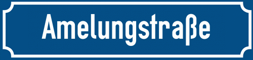 Straßenschild Amelungstraße