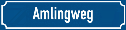Straßenschild Amlingweg