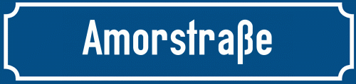 Straßenschild Amorstraße