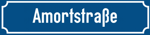 Straßenschild Amortstraße