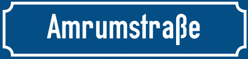 Straßenschild Amrumstraße