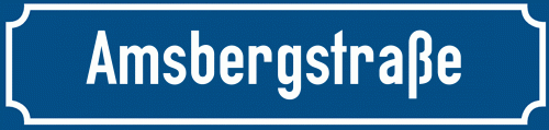 Straßenschild Amsbergstraße
