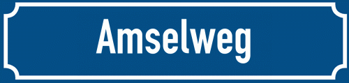 Straßenschild Amselweg zum kostenlosen Download