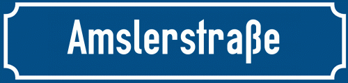 Straßenschild Amslerstraße