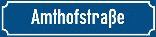 Straßenschild Amthofstraße