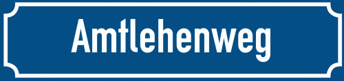 Straßenschild Amtlehenweg zum kostenlosen Download