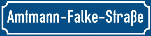 Straßenschild Amtmann-Falke-Straße