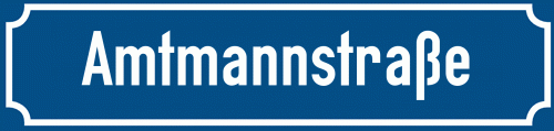 Straßenschild Amtmannstraße zum kostenlosen Download