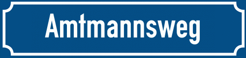 Straßenschild Amtmannsweg