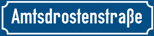 Straßenschild Amtsdrostenstraße