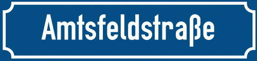 Straßenschild Amtsfeldstraße