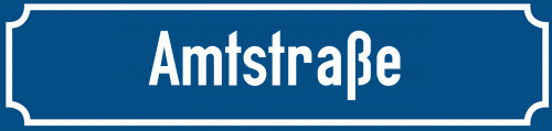 Straßenschild Amtstraße zum kostenlosen Download