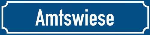 Straßenschild Amtswiese