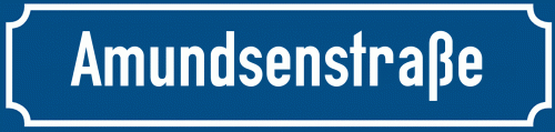 Straßenschild Amundsenstraße zum kostenlosen Download