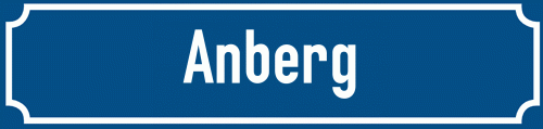 Straßenschild Anberg