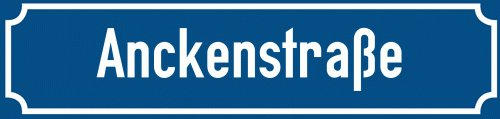 Straßenschild Anckenstraße