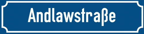 Straßenschild Andlawstraße
