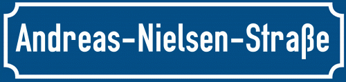 Straßenschild Andreas-Nielsen-Straße