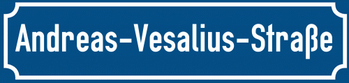 Straßenschild Andreas-Vesalius-Straße