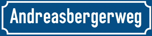 Straßenschild Andreasbergerweg