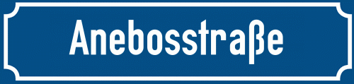 Straßenschild Anebosstraße