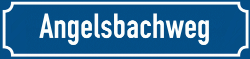 Straßenschild Angelsbachweg zum kostenlosen Download