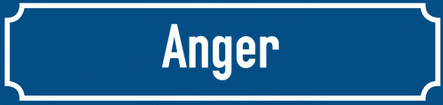 Straßenschild Anger