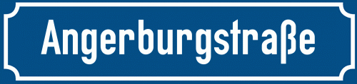 Straßenschild Angerburgstraße