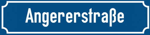 Straßenschild Angererstraße zum kostenlosen Download