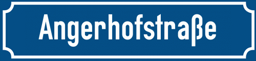 Straßenschild Angerhofstraße