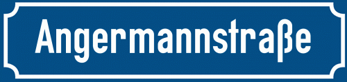 Straßenschild Angermannstraße