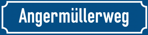 Straßenschild Angermüllerweg zum kostenlosen Download