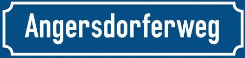 Straßenschild Angersdorferweg