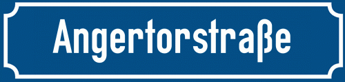 Straßenschild Angertorstraße zum kostenlosen Download