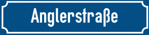 Straßenschild Anglerstraße