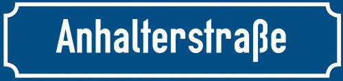 Straßenschild Anhalterstraße
