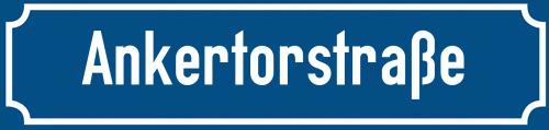 Straßenschild Ankertorstraße zum kostenlosen Download