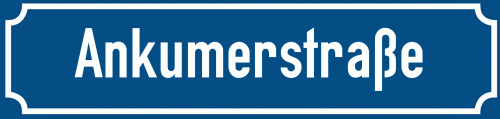 Straßenschild Ankumerstraße
