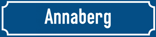 Straßenschild Annaberg
