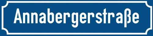 Straßenschild Annabergerstraße zum kostenlosen Download